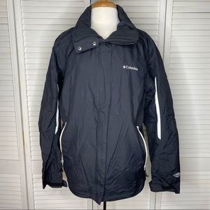 Columbia black and white waterproof jacket size XL